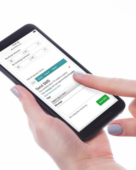 Managing your booking system from mobile phone
